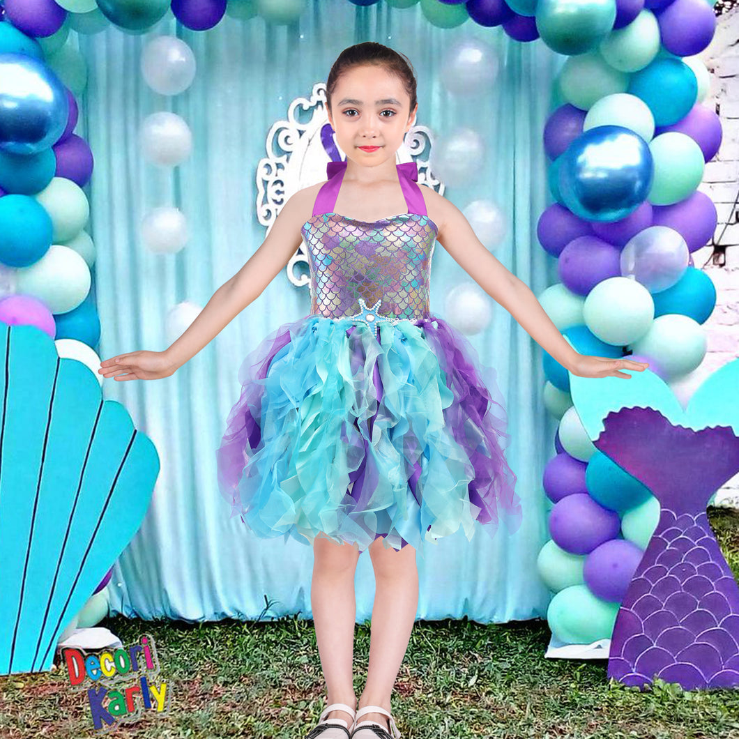 RAMSAMSAM Handmade Girls Dress Halter Strip Mermaid Dress