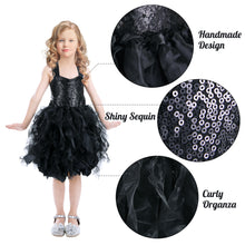 Load image into Gallery viewer, HOHO MONKEY Girls Tutu Dress for Princess Birthday Outfit Sparkly Sequin Tulle Party Dress for Girls Prom Sneaker Ball Pageant
