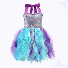 Load image into Gallery viewer, RAMSAMSAM Handmade Girls Dress Halter Strip Mermaid Dress
