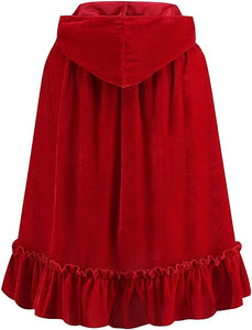 HOHO MONKEY Girls Red Cloak for Halloween Christmas