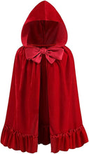 Load image into Gallery viewer, HOHO MONKEY Girls Red Cloak for Halloween Christmas
