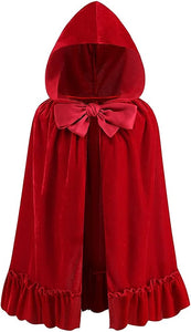 HOHO MONKEY Girls Red Cloak for Halloween Christmas