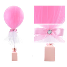 Load image into Gallery viewer, HOHO MONKEY Pink Tulle Tutu Balloons with Candy Box for Baby Shower Centerpieces Girls Butterflies Birthday Party Wedding Table Decorations, with Inflate Balloons Pump, 6 Packs
