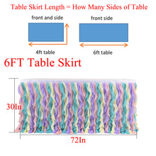 Load image into Gallery viewer, Curly Willow Chiffon Table Skirt for Party Table Cloth
