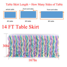 Load image into Gallery viewer, Curly Willow Chiffon Table Skirt for Party Table Cloth
