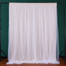 Load image into Gallery viewer, OUTPAIN 5 ft X 7 ft Champagne Tulle Backdrop Curtains for Baby Shower Party Wedding Photo Drape Backdrop for Photography Props Engagement Bridal Shower
