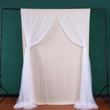 Load image into Gallery viewer, OUTPAIN 5 ft X 7 ft Champagne Tulle Backdrop Curtains for Baby Shower Party Wedding Photo Drape Backdrop for Photography Props Engagement Bridal Shower
