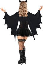 Load image into Gallery viewer, HB HBB MAGIC Bat Wings Costume Women Adult Halloween Bat Shrug with Ears Headband
