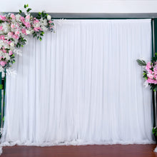 Load image into Gallery viewer, LEEGLERI White Tulle Backdrop Curtains Net Curtains for Baby Shower Party Wedding Photo Drape Backdrop
