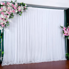 Load image into Gallery viewer, LEEGLERI White Tulle Backdrop Curtains Net Curtains for Baby Shower Party Wedding Photo Drape Backdrop
