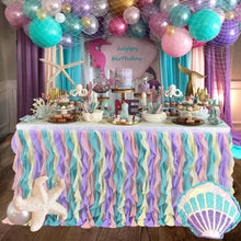 Load image into Gallery viewer, Curly Willow Chiffon Table Skirt for Party Table Cloth
