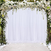 Load image into Gallery viewer, LEEGLERI White Tulle Backdrop Curtains Net Curtains for Baby Shower Party Wedding Photo Drape Backdrop
