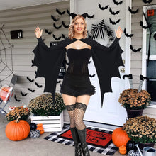 Load image into Gallery viewer, HB HBB MAGIC Bat Wings Costume Women Adult Halloween Bat Shrug with Ears Headband
